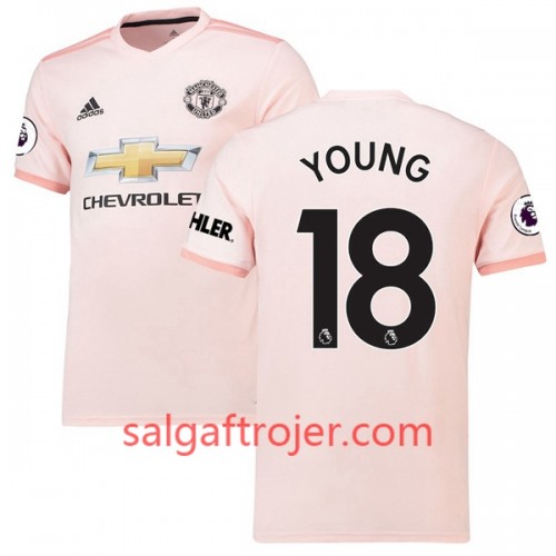 Manchester United Fodboldtrøjer Ashley Young 18 Udebanesæt 2018/19 Kort ærmer Manchester United Fodboldtrøjer Ashley Young 18 Udebanesæt 2018/19 Kort ærmer